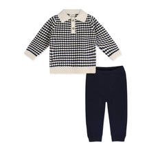 Load image into Gallery viewer, Leo Textured Knit Polo Baby Set