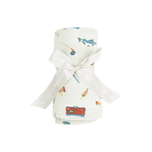 Load image into Gallery viewer, Swaddle Blanket - Fishing Things Green - 45X45 Angel Dear