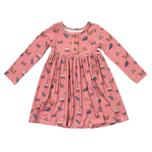 Load image into Gallery viewer, Butterfly Bloom Henley Dress