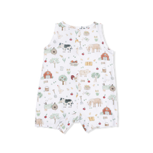 Load image into Gallery viewer, Cute Farm Animals Uni - Sleeveless Shortie Romper