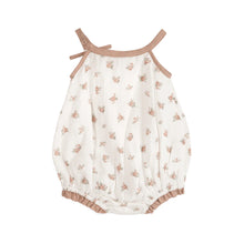 Load image into Gallery viewer, Tea Rose Floral Baby Romper + Headband