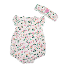 Load image into Gallery viewer, Bloom Baby Ruffle Romper + Headband