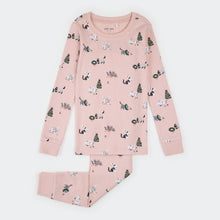 Load image into Gallery viewer, Meowy & Bright Print on Peony Blush PJ Set
