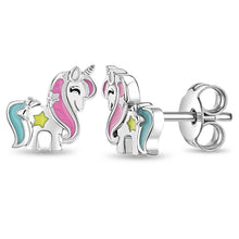 Load image into Gallery viewer, Unicorn Sterling Silver Earrings