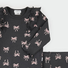 Load image into Gallery viewer, Ribbon Print on Flared Legging Set