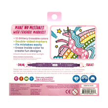 Load image into Gallery viewer, Make no Mistake! Glittery Erasable Markers - Set of 12