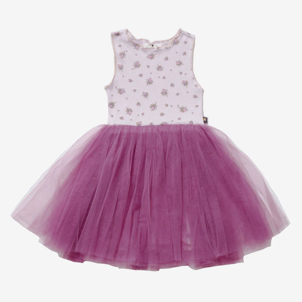 Petite Hailey Vintage 4 Tutu Dress- Lily Purple