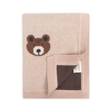 Load image into Gallery viewer, Organic Cotton Baby Blanket- Brown Bear