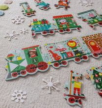 Load image into Gallery viewer, Christmas Train Shaped Floor Puzzle