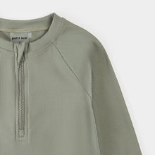 Load image into Gallery viewer, Toddler Ribbed Sage Half Zip Rashguard