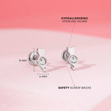 Load image into Gallery viewer, Kitty Friend Sterling Silver Earrings