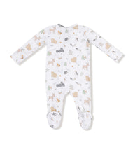 Load image into Gallery viewer, 2 Way Zipper Footie- Woodland Babies