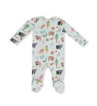 Load image into Gallery viewer, 2 Way Zipper Footie- American Woodland Animals