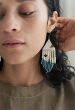 Load image into Gallery viewer, Beaded Fringe Earrings in Formas Fair + Simple