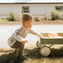 Load image into Gallery viewer, Farm Green Striped Collared Outfit Set