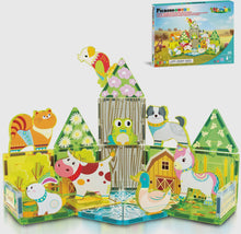 Load image into Gallery viewer, PicassoTiles 26pc Magnetic Tile Farm Theme Toy Set