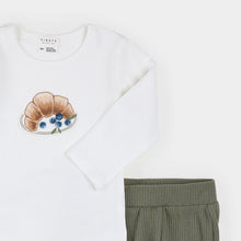 Load image into Gallery viewer, Croissant Print 2pc LunaKnit Bodysuit Set