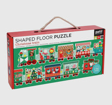 Load image into Gallery viewer, Christmas Train Shaped Floor Puzzle