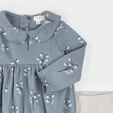 Load image into Gallery viewer, Snowdrop Print Ribbed Dress Set