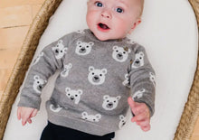 Load image into Gallery viewer, Bear Jacquard Knit Pullover Sweater