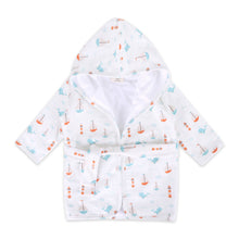 Load image into Gallery viewer, Sailboat Baby Bathrobe