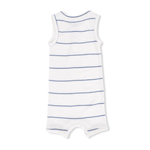 Load image into Gallery viewer, Vintage Stripe- Henley Shortie Romper