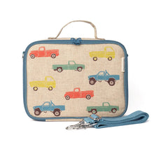 Load image into Gallery viewer, Vintage Trucks Lunch Box So Young