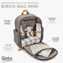 Load image into Gallery viewer, Birch Bag Mini - Diaper Backpack in Gray Parker Baby Co