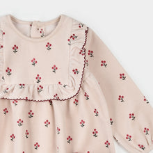 Load image into Gallery viewer, Winterberry Print on Velour Dress with Tights