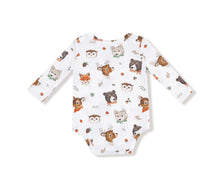 Load image into Gallery viewer, Lap Shoulder Bodysuit- Woodland Animal Faces