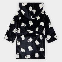 Load image into Gallery viewer, Ghosts Black Plush Robe