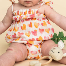 Load image into Gallery viewer, Hearts Baby Romper + Headband