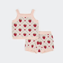 Load image into Gallery viewer, Strawberry Knit Short Set