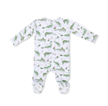 Load image into Gallery viewer, Crayon Alligators- 2 Way Zipper Footie