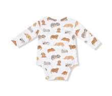 Load image into Gallery viewer, Lap Shoulder Bodysuit- Napping Puppies