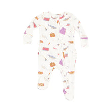 Load image into Gallery viewer, 2 Way Zipper Ruffle Back Footie - Fishing Things Pink Angel Dear