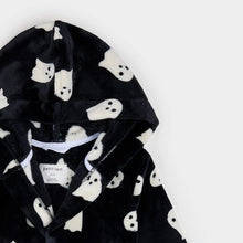 Load image into Gallery viewer, Ghosts Black Plush Robe