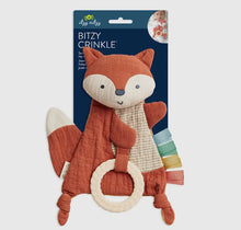 Load image into Gallery viewer, Fox Bitzy Crinkle Sensory Toy with Teether Itzy Ritzy