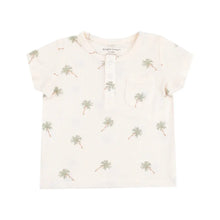 Load image into Gallery viewer, Henley with Pocket + Muslin Short - Palm Trees Angel Dear