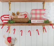 Load image into Gallery viewer, Puffy Felt Candy Cane Garland My Mind's Eye