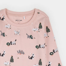 Load image into Gallery viewer, Meowy & Bright Print on Peony Blush PJ Set