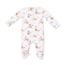 Load image into Gallery viewer, Woodland Animals with Pumpkins 2 Way Zipper Footie