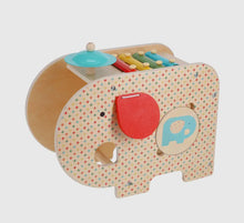 Load image into Gallery viewer, Wooden 5-in-1 Elephant Music Toy Petit Collage