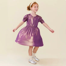 Load image into Gallery viewer, Girls Lame Laurie Dress- Deep Purple