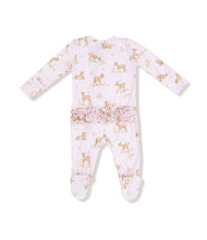 Load image into Gallery viewer, 2 Way Zipper Ruffle Back Footie- Little Fawn