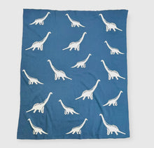Load image into Gallery viewer, Organic Cotton Reversible Blanket- Dinosaur