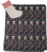 Load image into Gallery viewer, Jewel Set Blanket in Stocking "Gingerbread Man" David Fussenegger