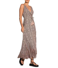 Load image into Gallery viewer, Pink/ Brown Snake Print Maxi Dress
