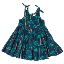 Load image into Gallery viewer, Navy Palm Trees Taylor Dress
