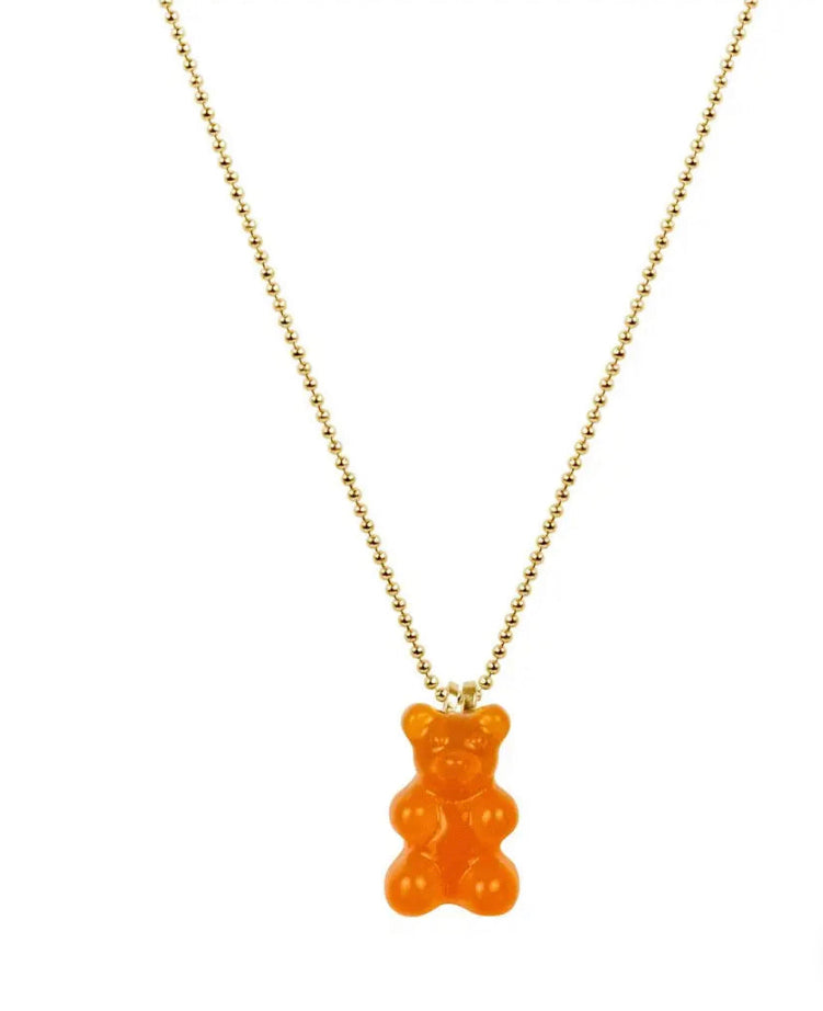 Little Miss Zoe Gummy Bear Necklace- Orange